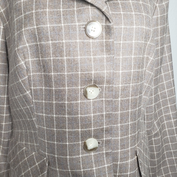 Pendleton Plaid brown blazer jacket SZ 10 P - Picture 10 of 13